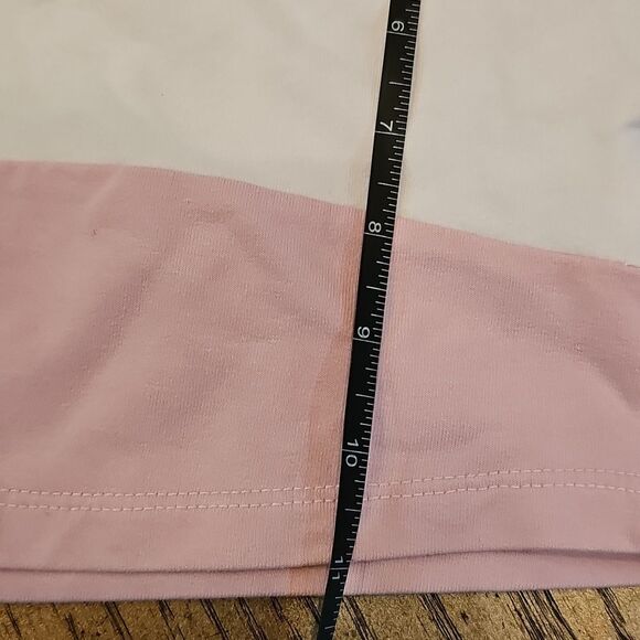 Reebok Polo Pink and White Crop Shirt Size 5 - Picture 7 of 8